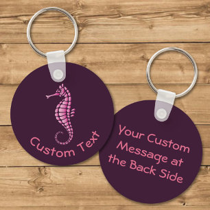 Seahorse Pink Keychain