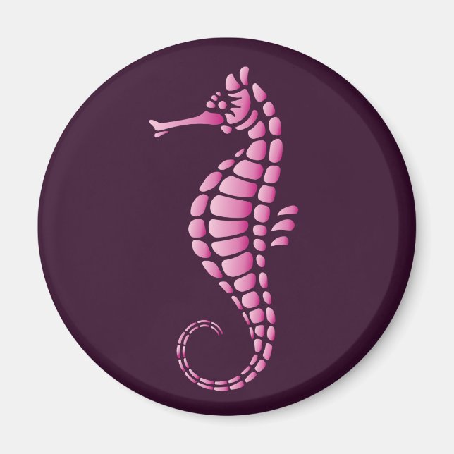 Seahorse Pink Magnet (Front)