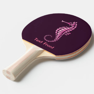 Seahorse Pink Ping Pong Paddle