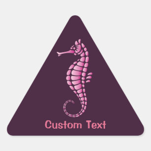 Seahorse Pink Triangle Sticker