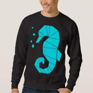 Seahorse Polygon Aquatic Sea Animal Fish Hippocamp Sweatshirt