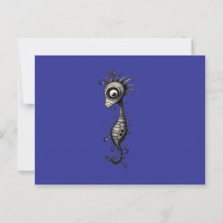 seahorse postcard