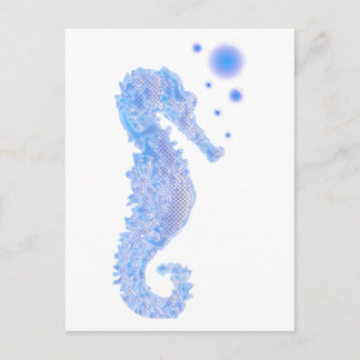 seahorse postcard