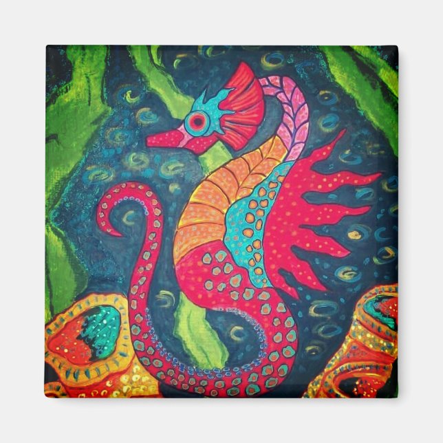 Seahorse Refrigerator Magnet (Front)