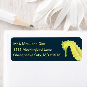 Seahorse Return Address Label