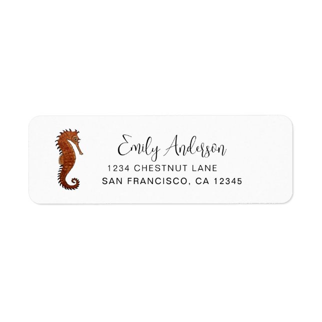 Seahorse Return Address Label (Front)