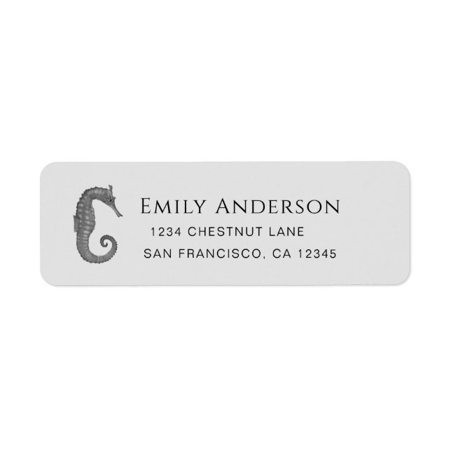 Seahorse Return Address Label (Front)