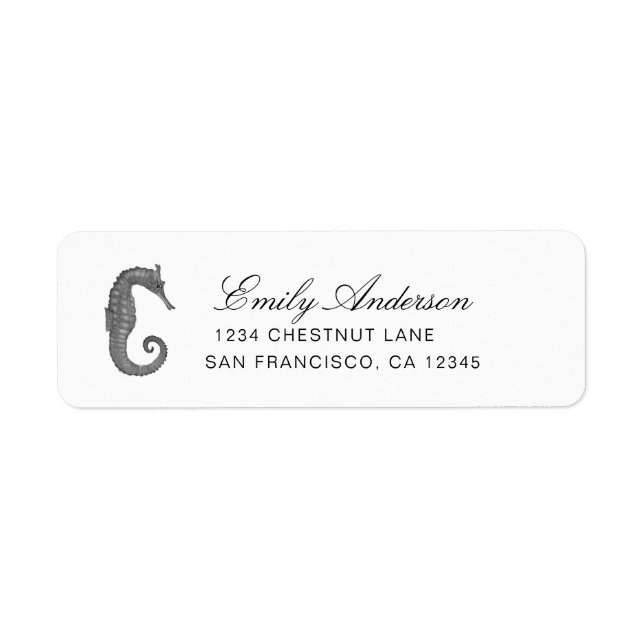 Seahorse Return Address Label (Front)