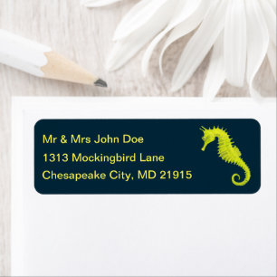 Seahorse Return Address Label