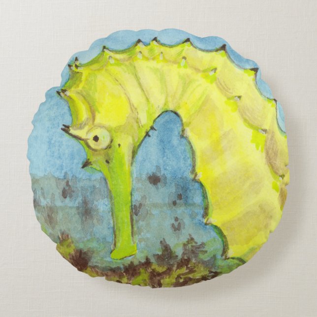 Seahorse Round Cushion (Front)
