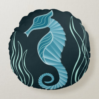 Seahorse Round Cushion