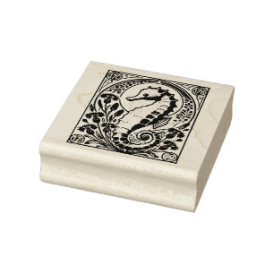 Seahorse                                           rubber stamp