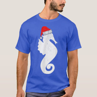 Seahorse Santa Hat Christmas  T-Shirt
