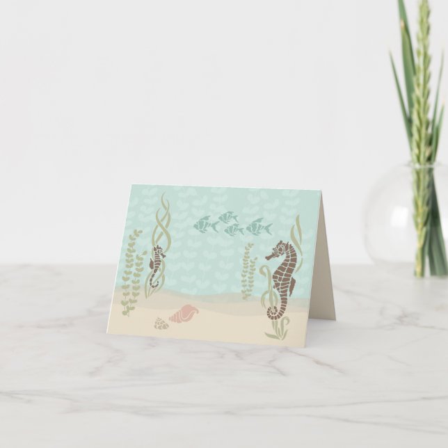 Seahorse Scene Notecard (Front)