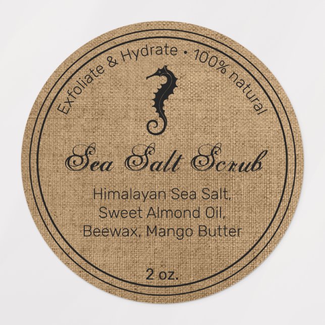 Seahorse Sea Salt Scrub (Design 1)