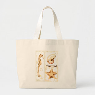 Seahorse Seashells Aquatic Life Tote Bag