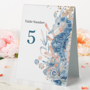 Seahorse shell under the sea baby boy shower 