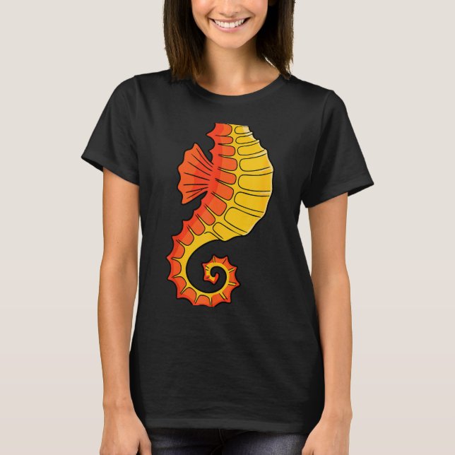 Seahorse Shirt Adult Kids Men Women Sea Horse Cost (Front)