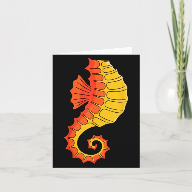 Seahorse Shirt Adult Kids Men Women Sea Horse Cost Card (Front)