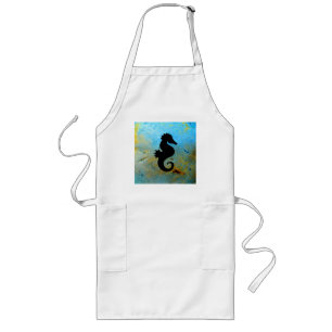 Seahorse Silhouette Long Apron