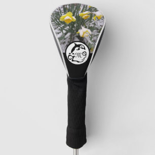 Seahorse Silhouette Monogram w Photo Golf Head Cov Cover
