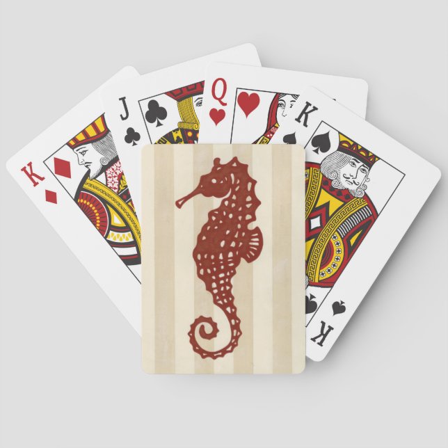 Seahorse Silhouette Playing Cards (Back)