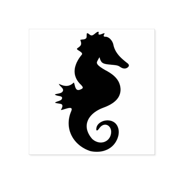 Seahorse silhouette rubber stamp (Imprint)