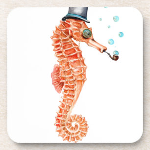 Seahorse Steampunk Coaster