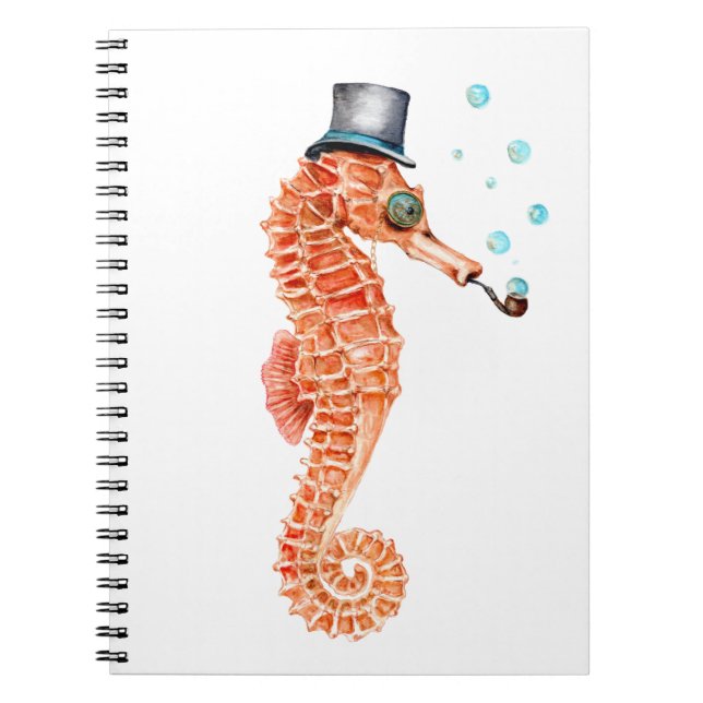 Seahorse Steampunk Notebook (Front)