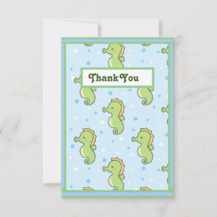 Seahorse Thank You Card