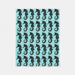 Seahorse throw blanket
