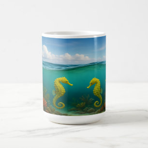 Seahorse Trio at Coral Reef Coffee Mug