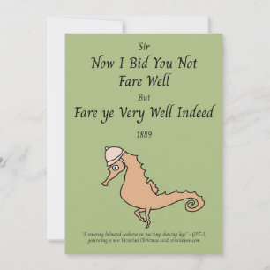 Seahorse Victorian Holiday Car Card