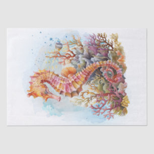 Seahorse Watercolor Tissue Paper