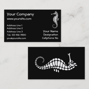 Seahorse White Business Card