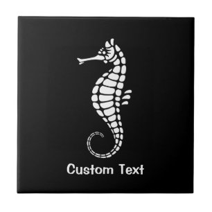 Seahorse White Ceramic Tile
