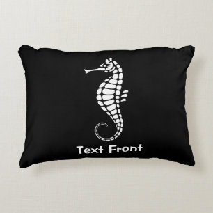 Seahorse White Decorative Cushion