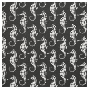 Seahorse White Fabric