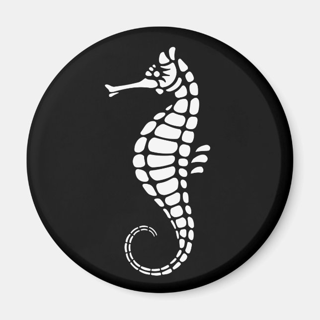 Seahorse White Magnet (Front)