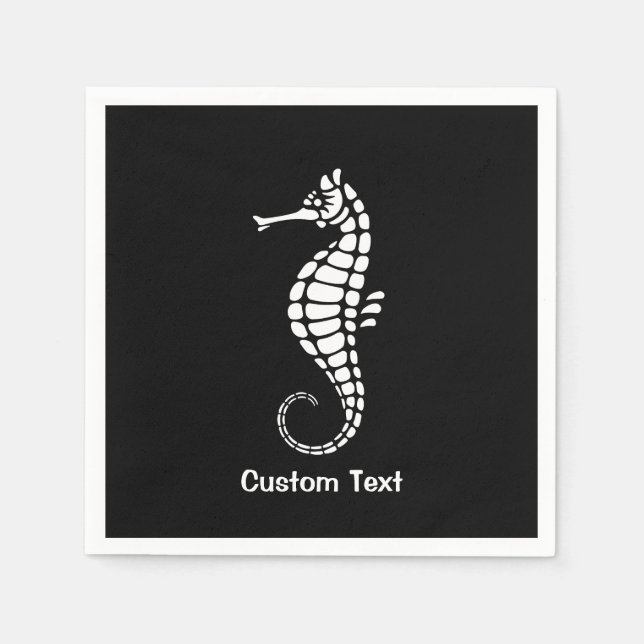 Seahorse White Napkin (Front)