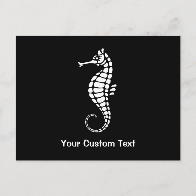 Seahorse White Postcard (Front)