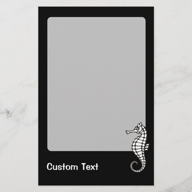 Seahorse White Stationery (Front)
