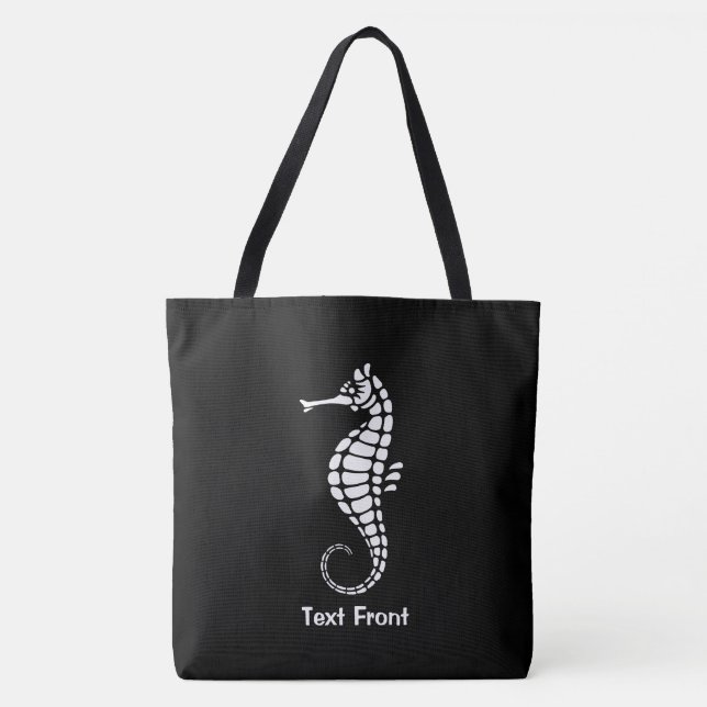 Seahorse White Tote Bag (Front)