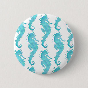 Seahorses 6 Cm Round Badge