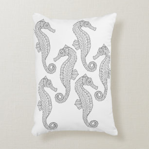 Seahorses Adult Colouring Pillow