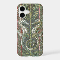 Seahorses and Seaweed, Vintage Art Nouveau