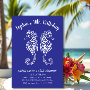 Seahorses-Birthday Party Invitation