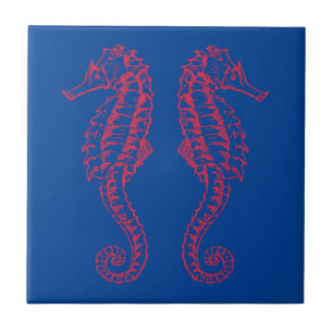 Seahorses Ceramic Tile