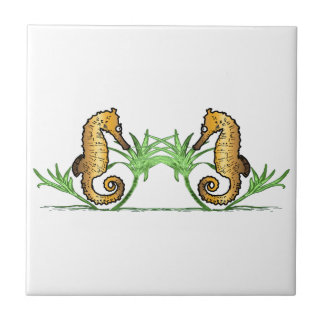 Seahorses Ceramic Tile
