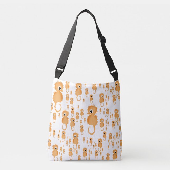 Seahorses Pattern Crossbody Bag (Front)